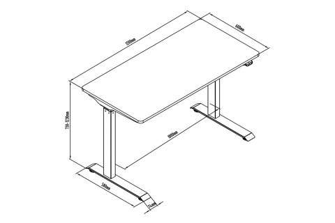 Digitus | Biurko z elektryczną regulacją wysokości | 73 - 123 cm | Maksymalne obciążenie 50 kg | Metal | Biały Digitus | Biurko z elektryczną regulacją wysokości | 73 - 123 cm | Maksymalne obciążenie 50 kg | Metal | Biały