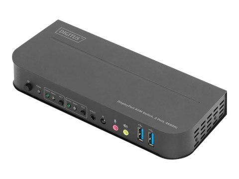 Digitus KVM Switch, 2-Port, 4K60Hz, 2 x DP in, 1 x DP/HDMI out | DS-12850 Digitus KVM Switch, 2-Port, 4K60Hz, 2 x DP in, 1 x DP/HDMI out | DS-12850