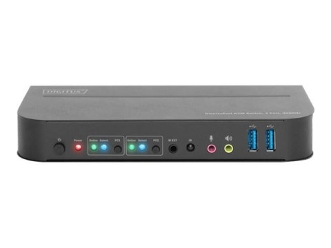 Digitus KVM Switch, 2-Port, 4K60Hz, 2 x DP in, 1 x DP/HDMI out | DS-12850 Digitus KVM Switch, 2-Port, 4K60Hz, 2 x DP in, 1 x DP/HDMI out | DS-12850