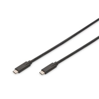 Digitus | Kabel USB-C | Męski | 24-pinowy USB-C | Męski | 24-pinowy USB-C | Czarny | 1 m