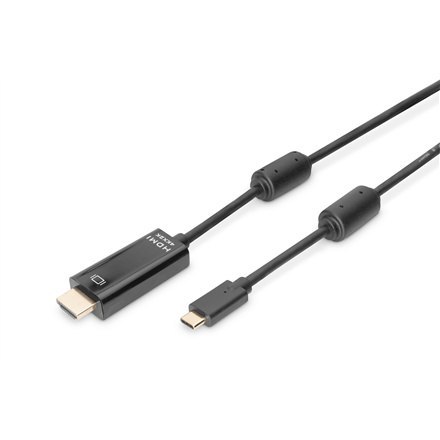 Digitus | Męski | 19-pinowy HDMI Typ A | Męski | 24-pinowy USB-C | 2 m Digitus | Męski | 19-pinowy HDMI Typ A | Męski | 24-pinowy USB-C | 2 m