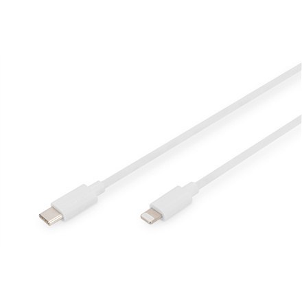Digitus | Męski | Apple Lightning | Męski | Biały | 24-pinowy USB-C | 2 m Digitus | Męski | Apple Lightning | Męski | Biały | 24-pinowy USB-C | 2 m