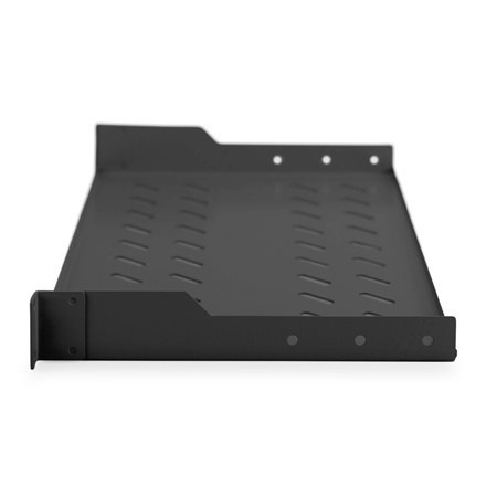 Digitus | Półka stała do szaf rack | DN-19 TRAY-1-SW | Czarny | Półki do montażu stałego można łatwo zainstalować na dwóch przed