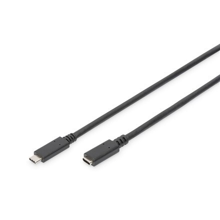 Digitus | Przedłużacz USB-C | Żeńskie | 24-pinowe USB-C | Męskie | Czarne | 24-pinowe USB-C | 2 m Digitus | Przedłużacz USB-C | Żeńskie | 24-pinowe USB-C | Męskie | Czarne | 24-pinowe USB-C | 2 m