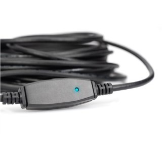 Digitus | Przedłużacz USB | Żeńskie | 9-pinowe USB typu A | Męskie | 9-pinowe USB typu A | Czarne | 10 m