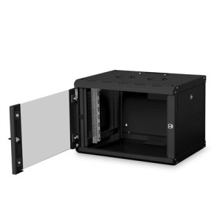 Digitus | Szafka wisząca | DN-19 07-U-SW | Czarny | Stopień ochrony IP: IP20; Drzwi przednie: Drzwi szklane, otwierane pojedyncz