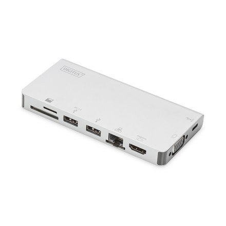 Digitus | USB-C Multiport Travel Dock | DA-70866 | Stacja dokująca | Porty Ethernet LAN (RJ-45) 1 | Porty VGA (D-Sub) 1 | Porty Digitus | USB-C Multiport Travel Dock | DA-70866 | Stacja dokująca | Porty Ethernet LAN (RJ-45) 1 | Porty VGA (D-Sub) 1 | Porty