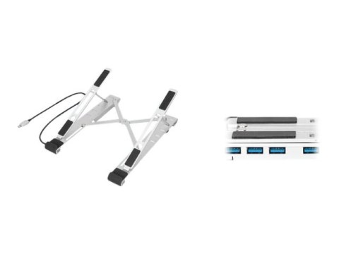 Digitus | Variable Notebook Stand with integrated USB-C Hub, 5 Port | DA-90424 Digitus | Variable Notebook Stand with integrated USB-C Hub, 5 Port | DA-90424