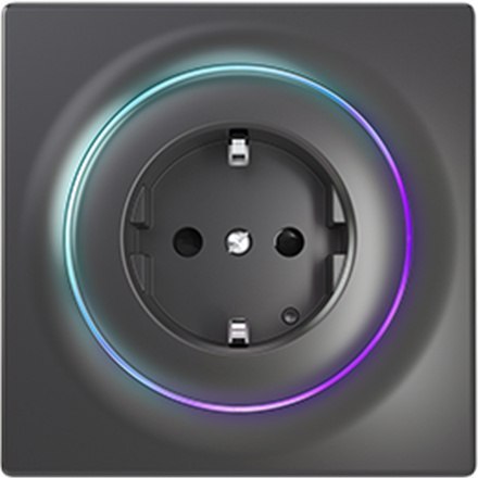 FIBARO Walli Outlet type F, Black Z-Wave EU Fibaro FIBARO Walli Outlet type F, Black Z-Wave EU Fibaro