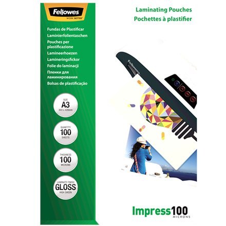 Fellowes | Woreczki do laminowania | A3 (297 x 420 mm) | Przezroczyste Fellowes | Woreczki do laminowania | A3 (297 x 420 mm) | Przezroczyste
