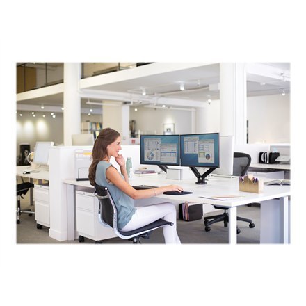Fellowes arm for 2 monitors - Platinum black Fellowes arm for 2 monitors - Platinum black