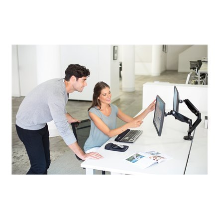 Fellowes arm for 2 monitors - Platinum black Fellowes arm for 2 monitors - Platinum black