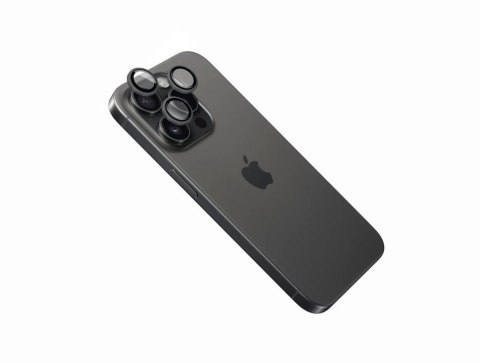 Fixed Camera glass | Apple | iPhone 16 Pro/16 Pro Max | Tempered glass | Black Fixed Camera glass | Apple | iPhone 16 Pro/16 Pro Max | Tempered glass | Black