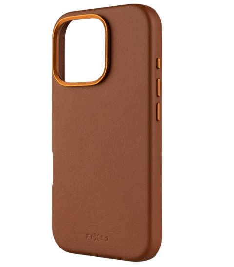 Fixed MagLeather | Back cover | Apple | iPhone 16 Pro | Leather | Brown Fixed MagLeather | Back cover | Apple | iPhone 16 Pro | Leather | Brown