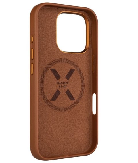 Fixed MagLeather | Back cover | Apple | iPhone 16 Pro | Leather | Brown Fixed MagLeather | Back cover | Apple | iPhone 16 Pro | Leather | Brown