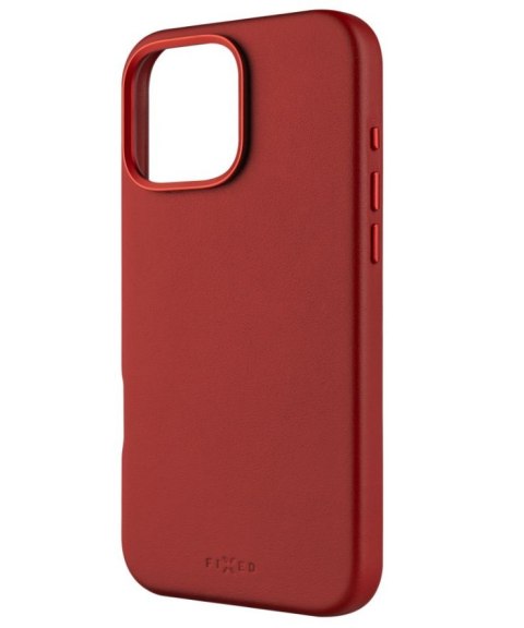 Fixed MagLeather | Back cover | Apple | iPhone 16 Pro Max | Leather | Red Fixed MagLeather | Back cover | Apple | iPhone 16 Pro Max | Leather | Red