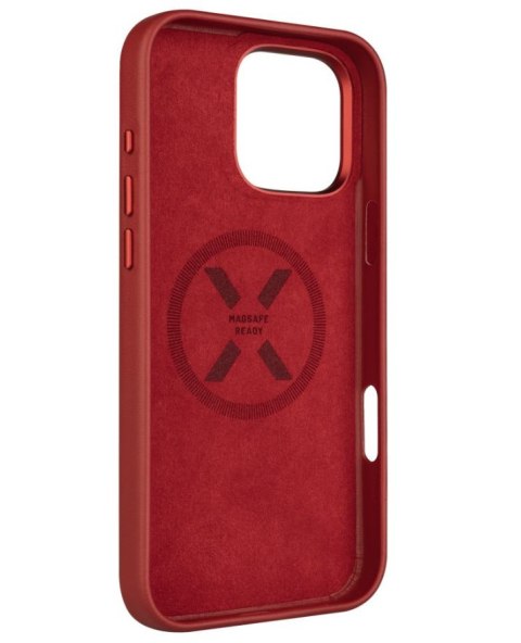 Fixed MagLeather | Back cover | Apple | iPhone 16 Pro Max | Leather | Red Fixed MagLeather | Back cover | Apple | iPhone 16 Pro Max | Leather | Red
