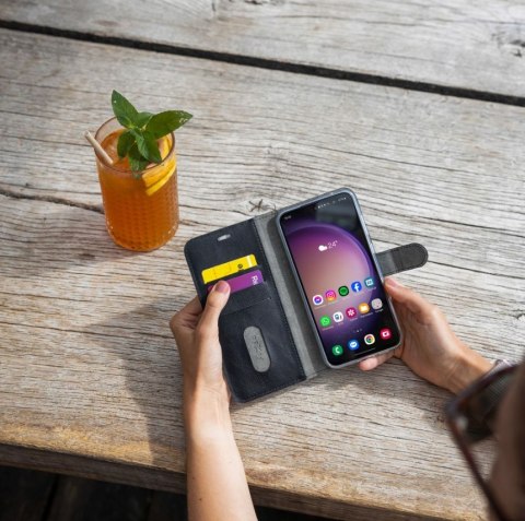 Fixed Opus | Book Case | Apple | iPhone 16 | Leather | Black Fixed Opus | Book Case | Apple | iPhone 16 | Leather | Black