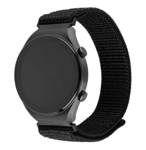 Fixed | Sporty Strap with Quick Release 20mm for Smartwatch | 160-210 mm | Black | Nylon Fixed | Sporty Strap with Quick Release 20mm for Smartwatch | 160-210 mm | Black | Nylon