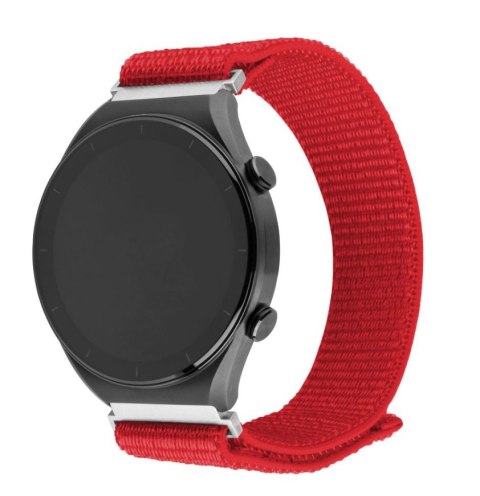 Fixed | Sporty Strap with Quick Release 20mm for Smartwatch | 160-210 mm | Red | Nylon Fixed | Sporty Strap with Quick Release 20mm for Smartwatch | 160-210 mm | Red | Nylon