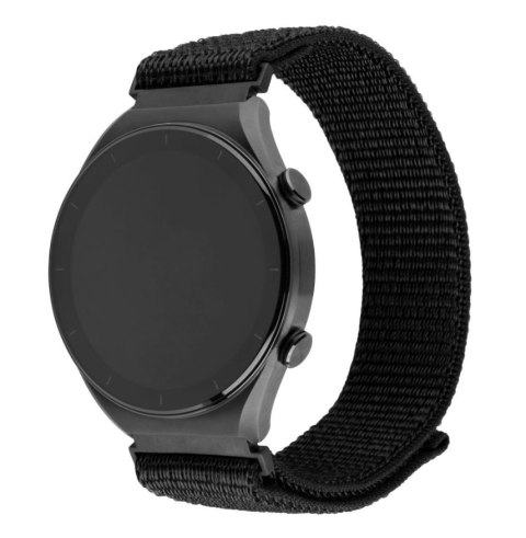Fixed | Sporty Strap with Quick Release 22mm for Smartwatch | 160-210 mm | Black | Nylon Fixed | Sporty Strap with Quick Release 22mm for Smartwatch | 160-210 mm | Black | Nylon