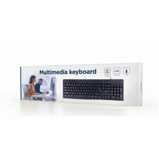 Gembird | Klawiatura multimedialna | KB-UM-107 | Multimedialna | Przewodowa | USA | Czarna