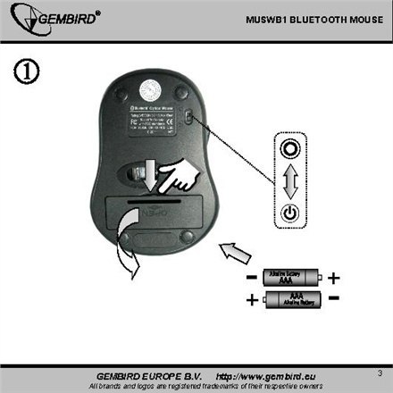 Gembird | MUSWB2 | 6 przycisków | Optyczna mysz Bluetooth | Czarny, Szary Gembird | MUSWB2 | 6 przycisków | Optyczna mysz Bluetooth | Czarny, Szary