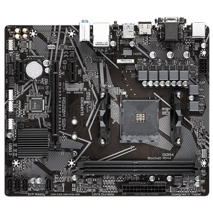 Gigabyte | A520M S2H 1.0 | Rodzina procesorów AMD | Gniazdo procesora AM4 | DDR4 DIMM | Gniazda pamięci 2 | Chipset AMD A | Micr Gigabyte | A520M S2H 1.0 | Rodzina procesorów AMD | Gniazdo procesora AM4 | DDR4 DIMM | Gniazda pamięci 2 | Chipset AMD A | Micr