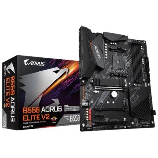 Gigabyte | B550 AORUS Elite V2 | Gniazdo procesora Socket AM4 | Typ chipsetu AMD B550 | Obsługiwana technologia pamięci RAM DDR4