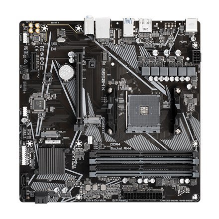 Gigabyte | B550M K 1.0 M/B | Rodzina procesorów AMD | Gniazdo procesora AM4 | DDR4 DIMM | Gniazda pamięci 4 | Obsługiwane interf Gigabyte | B550M K 1.0 M/B | Rodzina procesorów AMD | Gniazdo procesora AM4 | DDR4 DIMM | Gniazda pamięci 4 | Obsługiwane interf