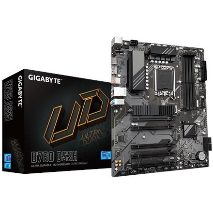 Gigabyte | B760 DS3H 1.0 M/B | Rodzina procesorów Intel | Gniazdo procesora LGA1700 | DDR5 DIMM | Gniazda pamięci 4 | Obsługiwan Gigabyte | B760 DS3H 1.0 M/B | Rodzina procesorów Intel | Gniazdo procesora LGA1700 | DDR5 DIMM | Gniazda pamięci 4 | Obsługiwan