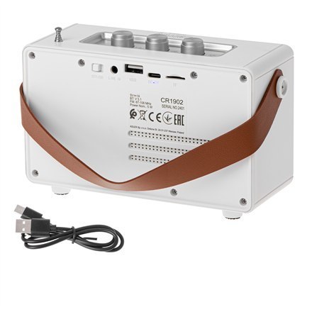 Głośnik z radiem | CR 1902 W | 5 W | Bluetooth | Biały | Połączenie bezprzewodowe Głośnik z radiem | CR 1902 W | 5 W | Bluetooth | Biały | Połączenie bezprzewodowe