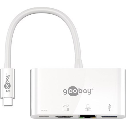 Goobay | Adapter wieloportowy USB-C (HDMI + Ethernet, PD) | 62105 Goobay | Adapter wieloportowy USB-C (HDMI + Ethernet, PD) | 62105