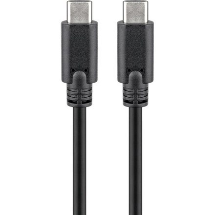 Goobay | Kabel USB-C | Męski | 24-pinowy USB-C | Męski | 24-pinowy USB-C | Czarny | 1 m Goobay | Kabel USB-C | Męski | 24-pinowy USB-C | Męski | 24-pinowy USB-C | Czarny | 1 m