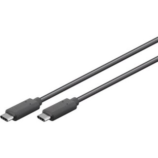 Goobay | Kabel USB-C | Męski | 24-pinowy USB-C | Męski | 24-pinowy USB-C | Czarny | 1 m