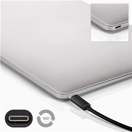 Goobay | Kabel USB-C | Męski | 24-pinowy USB-C | Męski | 24-pinowy USB-C | Czarny | 1 m Goobay | Kabel USB-C | Męski | 24-pinowy USB-C | Męski | 24-pinowy USB-C | Czarny | 1 m