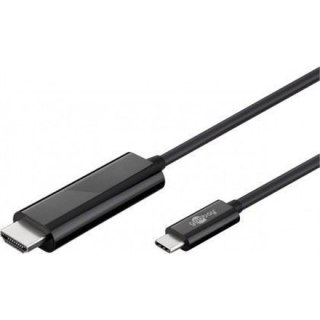 Goobay | Męski | 24-pinowy USB-C | Męski | 19-pinowy HDMI Typ A | 1,8 m | Czarny