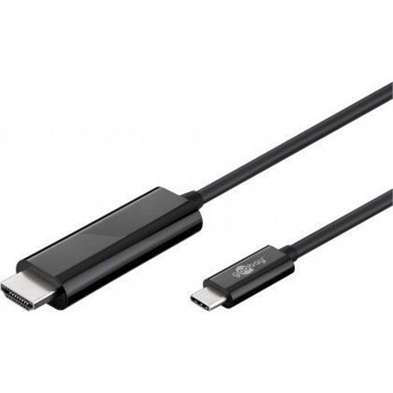 Goobay | Męski | 24-pinowy USB-C | Męski | 19-pinowy HDMI Typ A | 1,8 m | Czarny Goobay | Męski | 24-pinowy USB-C | Męski | 19-pinowy HDMI Typ A | 1,8 m | Czarny