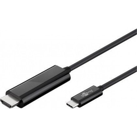 Goobay | Męski | 24-pinowy USB-C | Męski | 19-pinowy HDMI Typ A | 1,8 m | Czarny Goobay | Męski | 24-pinowy USB-C | Męski | 19-pinowy HDMI Typ A | 1,8 m | Czarny