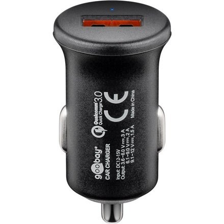 Goobay | Szybka ładowarka samochodowa USB Quick Charge QC3.0 | USB 2.0 żeńskie (typ A) Goobay | Szybka ładowarka samochodowa USB Quick Charge QC3.0 | USB 2.0 żeńskie (typ A)