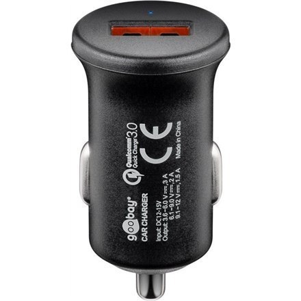 Goobay | Szybka ładowarka samochodowa USB Quick Charge QC3.0 | USB 2.0 żeńskie (typ A) Goobay | Szybka ładowarka samochodowa USB Quick Charge QC3.0 | USB 2.0 żeńskie (typ A)
