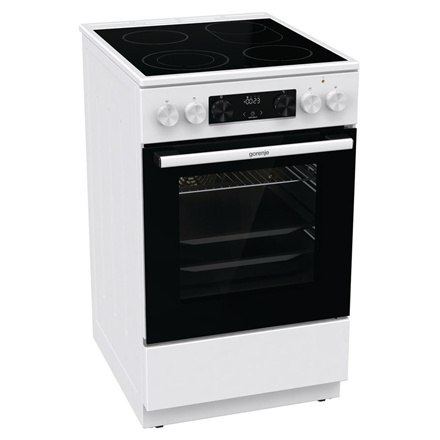Gorenje | Kuchenka | GECS5C70WA | Typ płyty Vitroceramic | Typ piekarnika Electric | Biały | Szerokość 50 cm | Grillowanie | LED Gorenje | Kuchenka | GECS5C70WA | Typ płyty Vitroceramic | Typ piekarnika Electric | Biały | Szerokość 50 cm | Grillowanie | LED