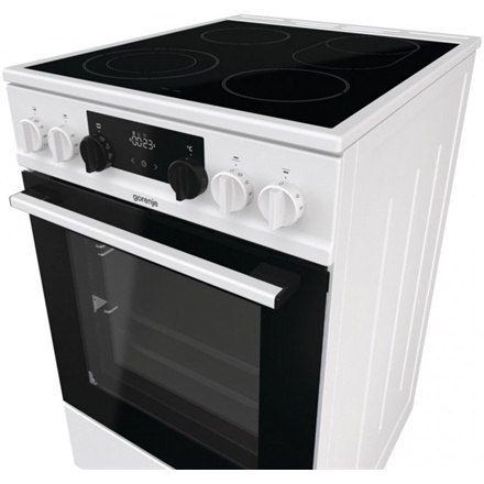 Gorenje | Kuchenka | GECS5C70WA | Typ płyty Vitroceramic | Typ piekarnika Electric | Biały | Szerokość 50 cm | Grillowanie | LED Gorenje | Kuchenka | GECS5C70WA | Typ płyty Vitroceramic | Typ piekarnika Electric | Biały | Szerokość 50 cm | Grillowanie | LED