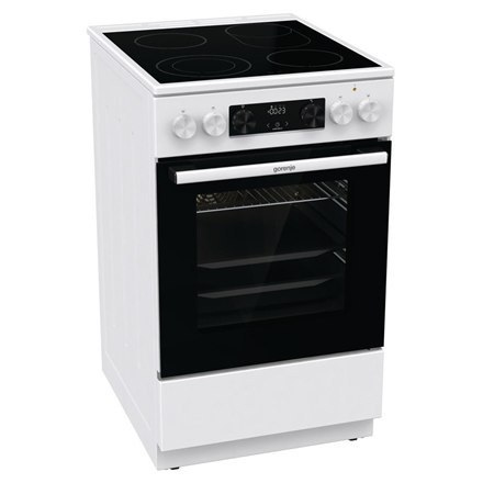 Gorenje | Kuchenka | GECS5C70WA | Typ płyty Vitroceramic | Typ piekarnika Electric | Biały | Szerokość 50 cm | Grillowanie | LED Gorenje | Kuchenka | GECS5C70WA | Typ płyty Vitroceramic | Typ piekarnika Electric | Biały | Szerokość 50 cm | Grillowanie | LED