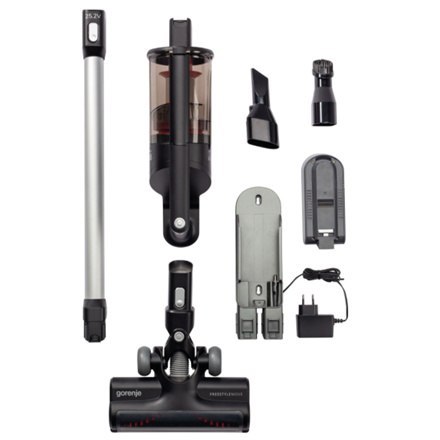 Gorenje | Odkurzacz Handstick 2w1 | SVC252FMBK | Praca bezprzewodowa | Handstick i ręczny | 35 W | 25,2 V | Czas pracy (maks.) 4