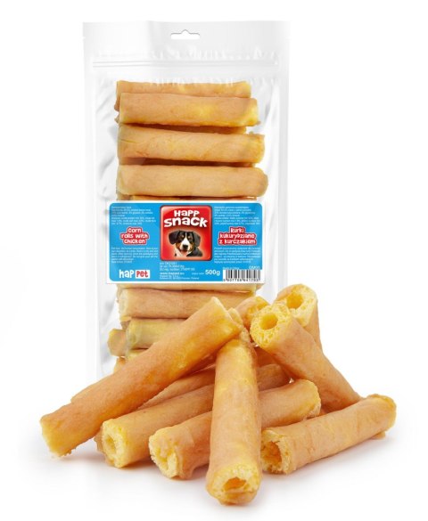 GM05 Rurki kukurydziane z kurczakiem 500g GM05 Rurki kukurydziane z kurczakiem 500g