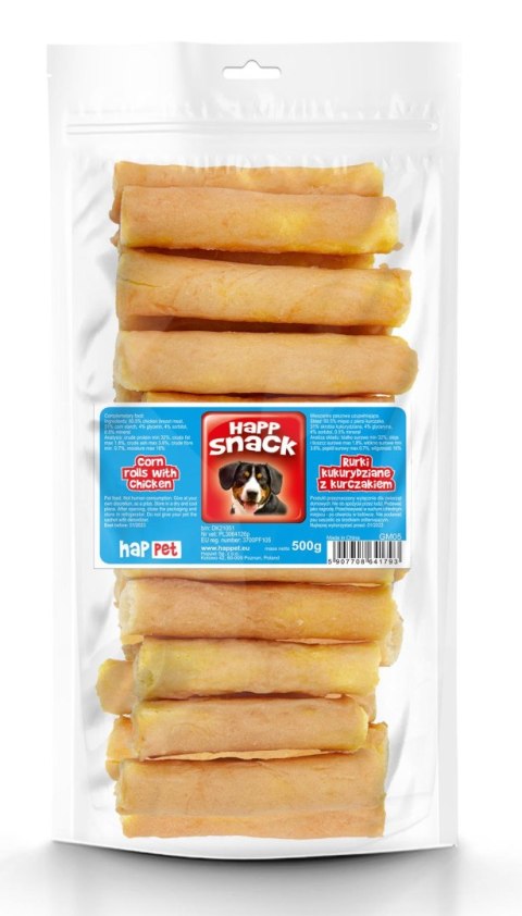 GM05 Rurki kukurydziane z kurczakiem 500g GM05 Rurki kukurydziane z kurczakiem 500g