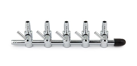 Rozdzielacz metalowy z zaworkami 5 wyjść Happet 1 szt. Rozdzielacz metalowy z zaworkami 5 wyjść Happet 1 szt.