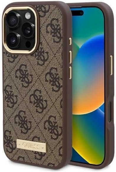 GUESS | GUHMP16LU4GPRW | Case | iPhone 16 Pro | Apple | Thermoplastic/Polyurethane | Brown GUESS | GUHMP16LU4GPRW | Case | iPhone 16 Pro | Apple | Thermoplastic/Polyurethane | Brown