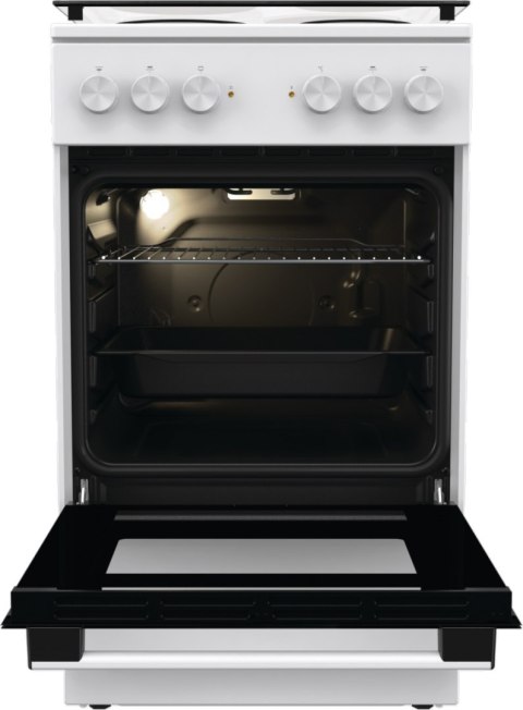 Gorenje Cooker | GE5A21WH | Hob type Electric | Oven type Electric | White | Width 50 cm | Grilling | Depth 59.4 cm | 68 L Gorenje Cooker | GE5A21WH | Hob type Electric | Oven type Electric | White | Width 50 cm | Grilling | Depth 59.4 cm | 68 L